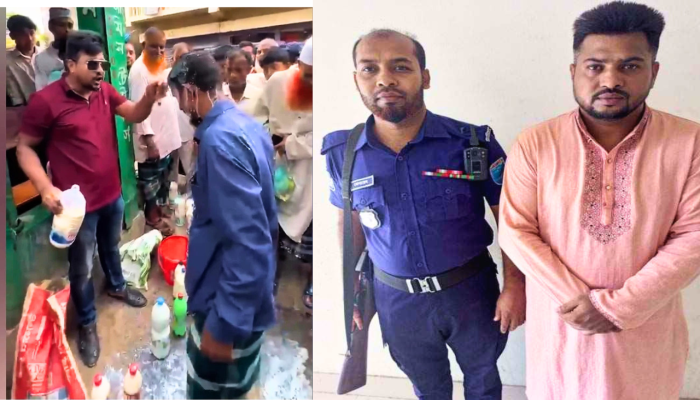 খামারিদের মাথায় দুধ ঢেলে ভিডিও ভাইরাল, সেই কনটেন্ট ক্রিয়েটর গ্রেপ্তার