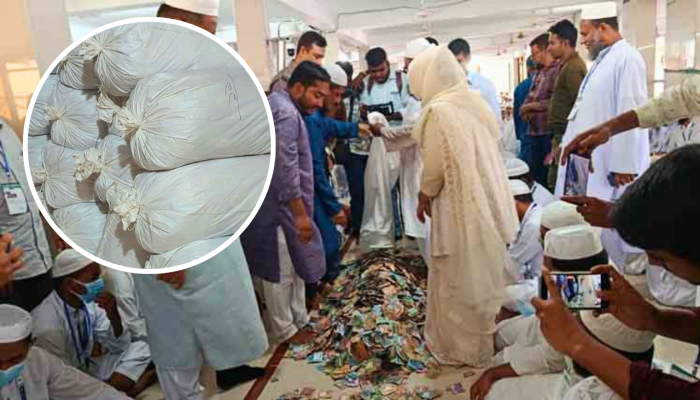 পাগলা মসজিদে এবার মিলল ৪৩ বস্তা টাকা, চলছে গণনার কাজ