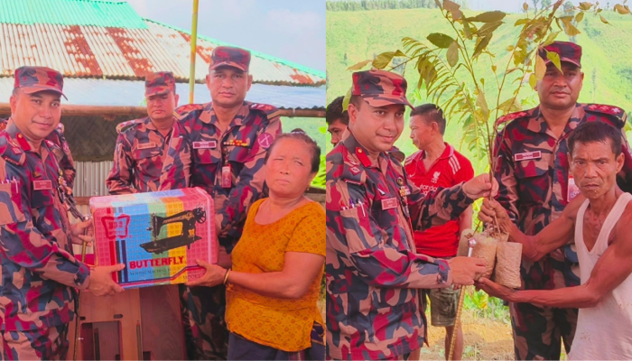 বাঘাইছড়িতে বিজিবির উদ্যোগে বৃক্ষরোপণ, দরিদ্র পরিবারকে সেলাই মেশিন ও অর্থ প্রদান